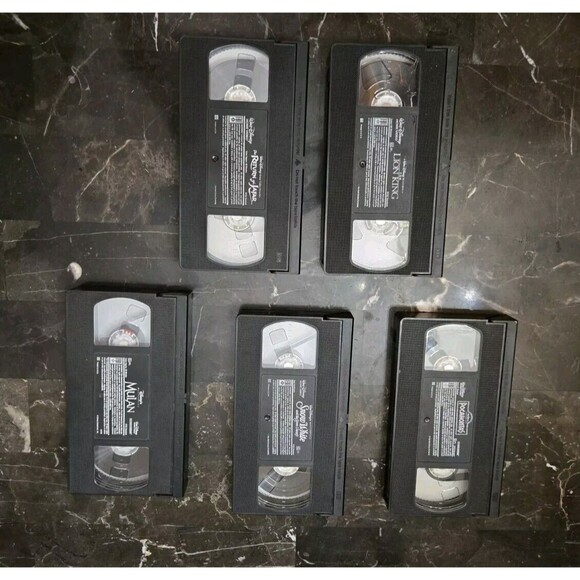 Disney VHS Lot Of 5 Snow White Pochohontas Mulan The Lion King Return Of Jafar - Picture 13 of 16